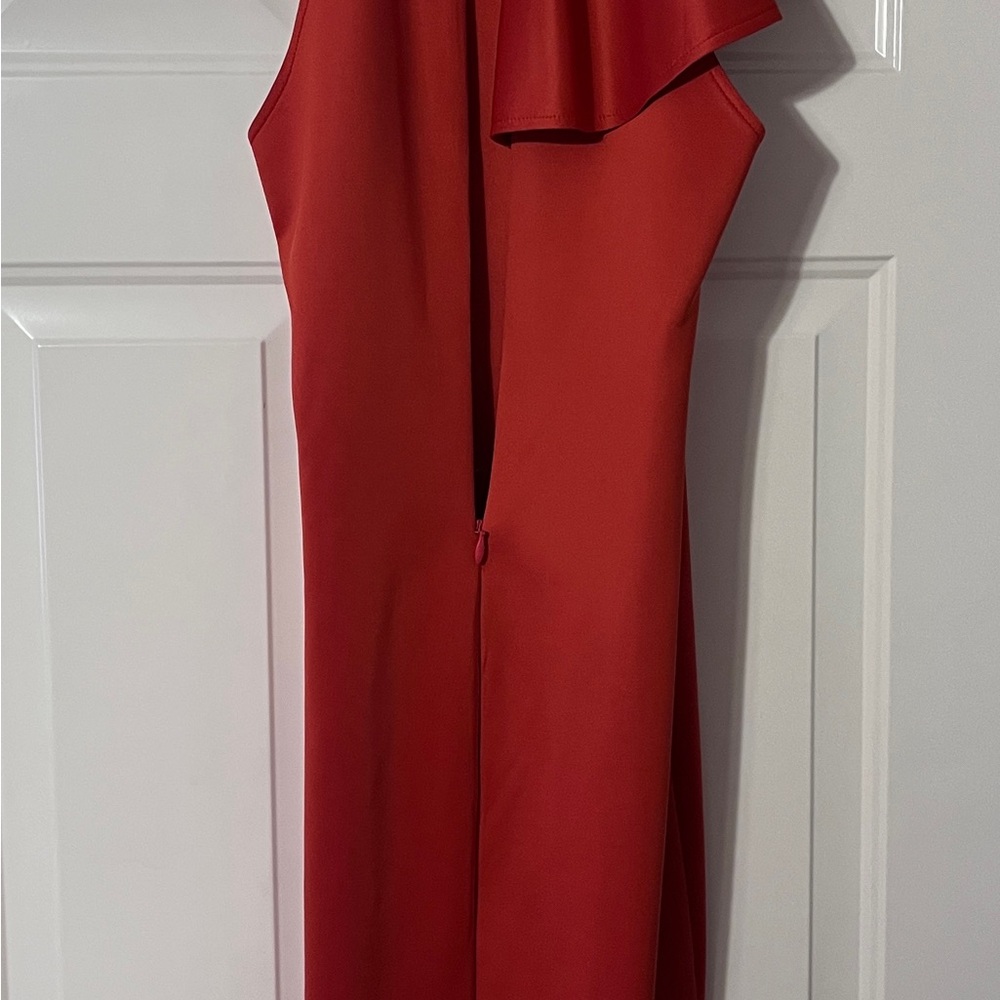BEBE Red Ruffle Cocktail Dress  ♥️ - Picture 5 of 10